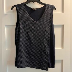 The Limited Navy Polka Dot Sleeveless Tank Top